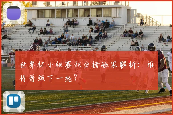 世界杯小组赛积分榜独家解析：谁将晋级下一轮？